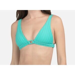 Isabella Rose Capri Isle Halter Bikini Top Lagoon Green M Beach Resort Pool NWT